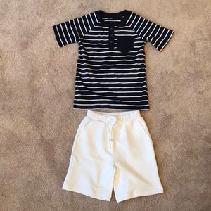Boys size 8 shirt and size medium (7-8) shorts